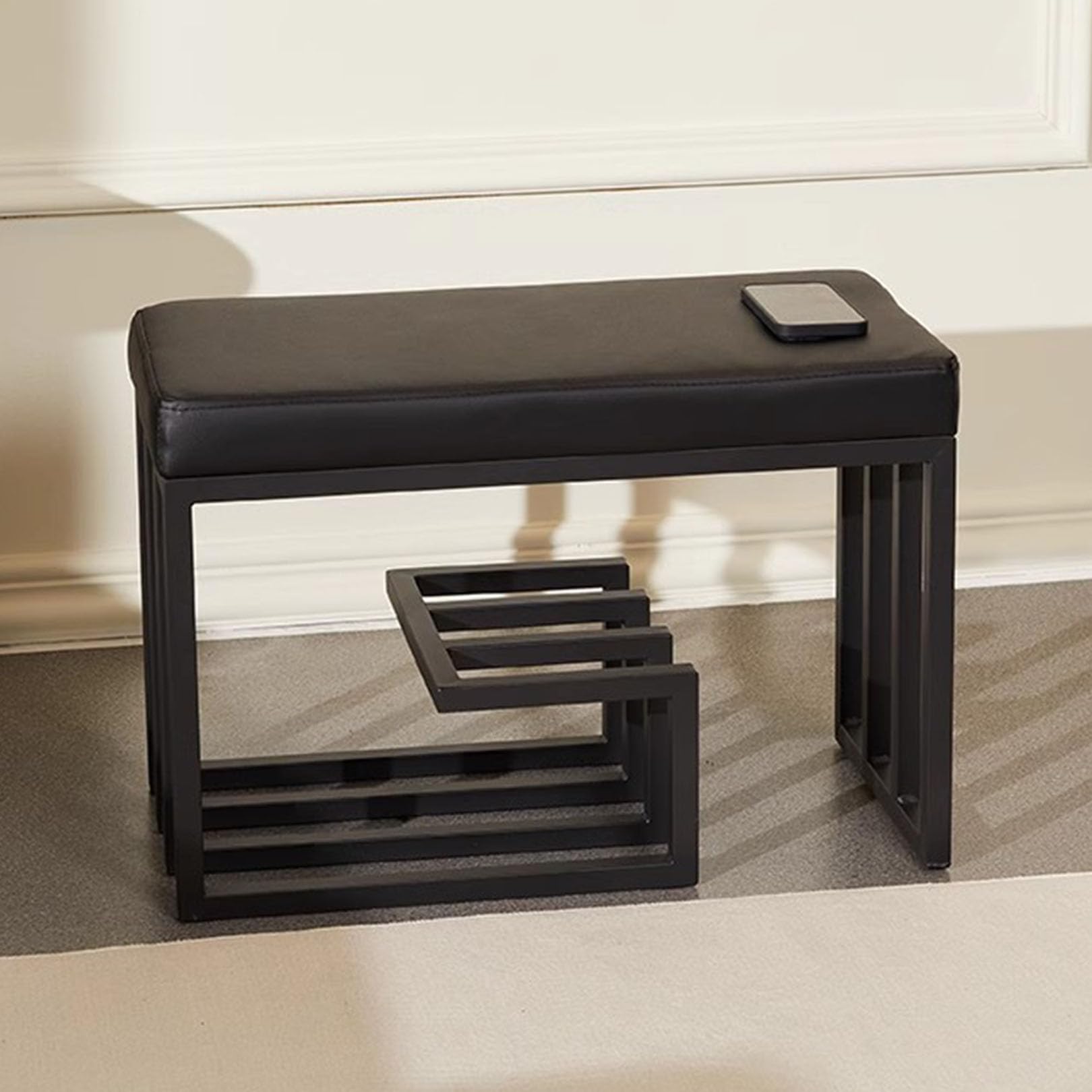 Meuble à chaussures d'entrée pour éliminer le désordre avec un banc rembourré élégant