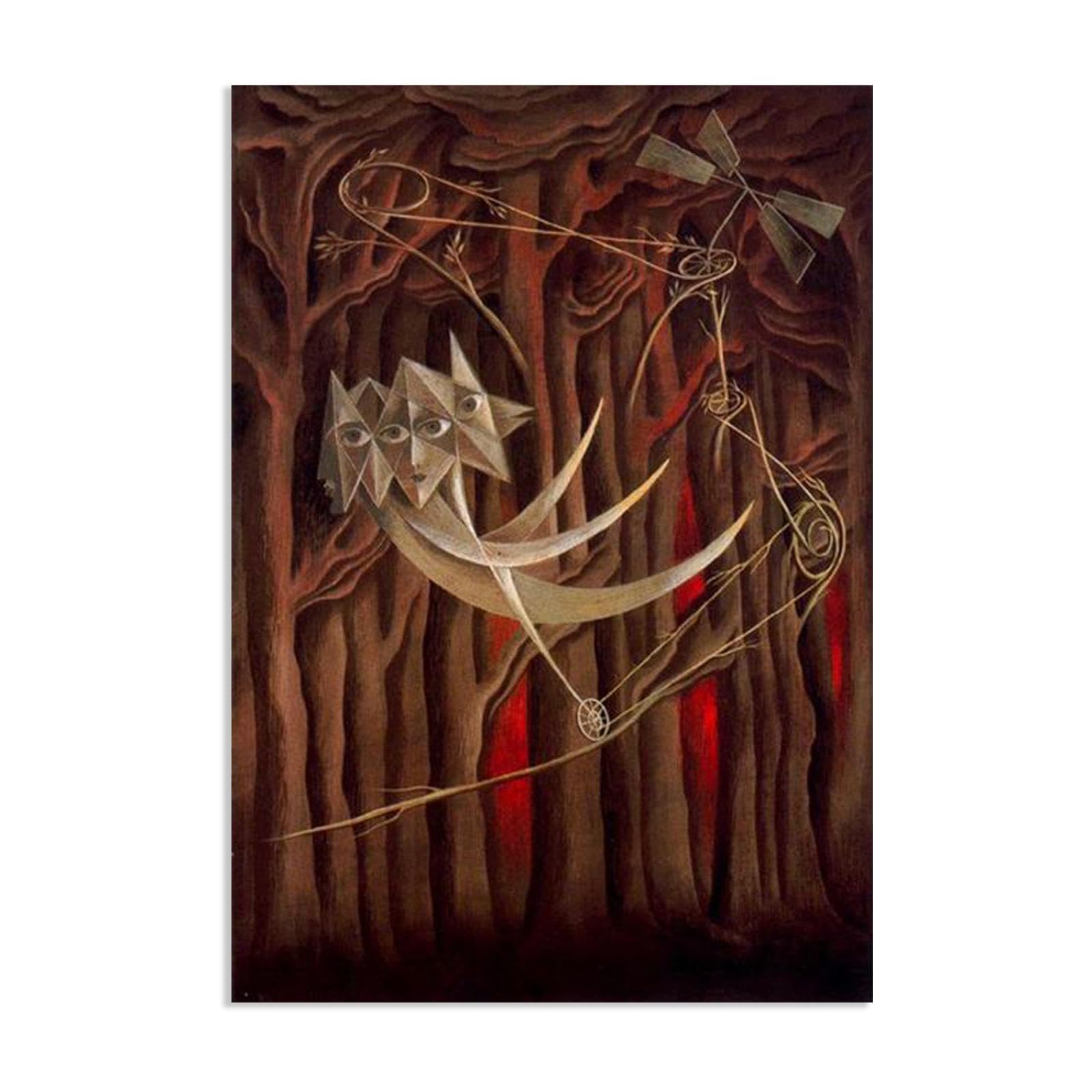 MYCGGDGH Remedios Varo Canvas Wall Art Reproductions of Famous Paintings Tightrope walkers Surrealism Famous Art Poster Wall Decor for Living Room Bedroom Home Decor 70x50cm(28x20in) poster