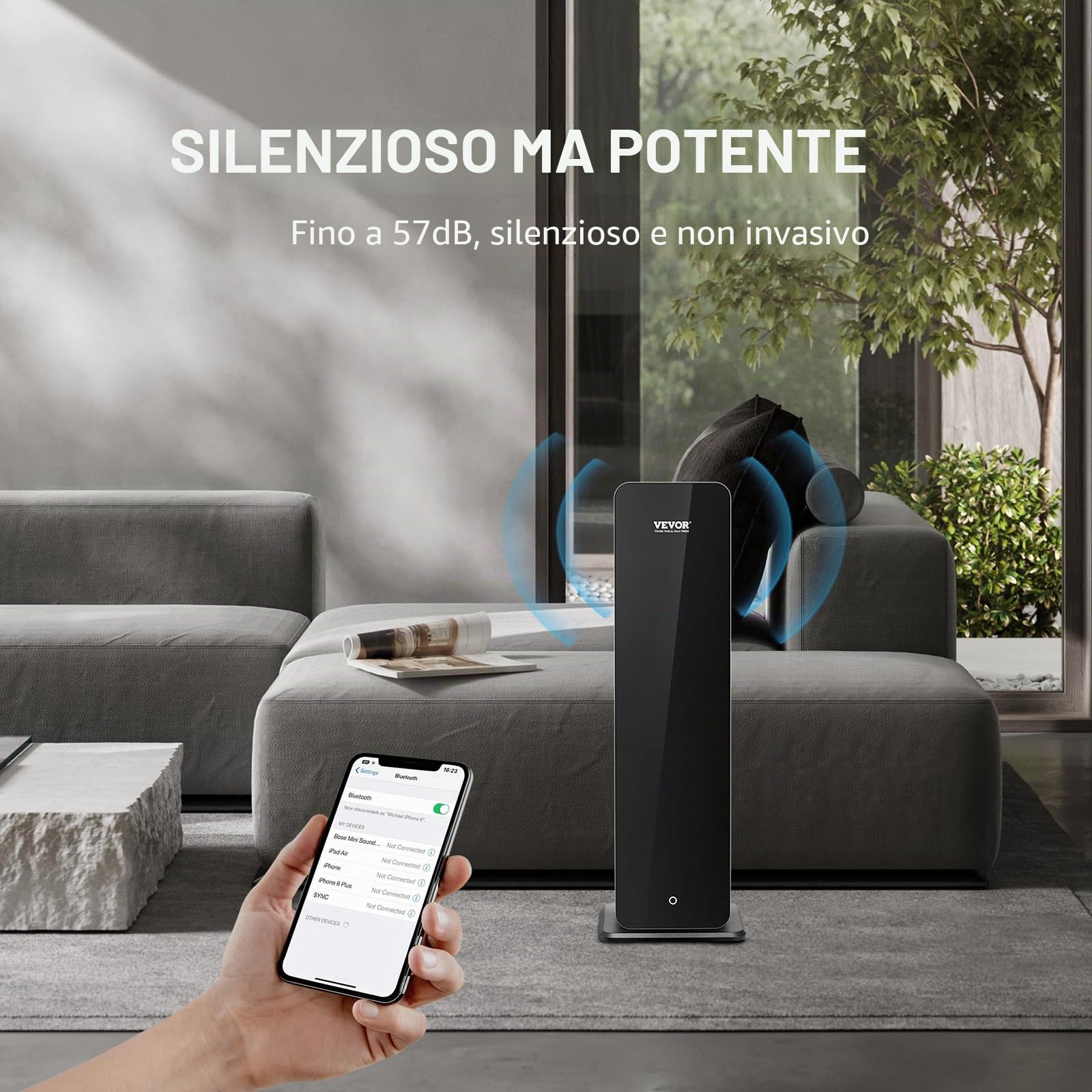 VEVOR Macchina per profumo, Bluetooth da 950 ml, diffusore d'aria per profumo di oli essenziali senz'acqua da 3000 piedi quadrati, macchina per aromaterapia stanze, ufficio, hotel