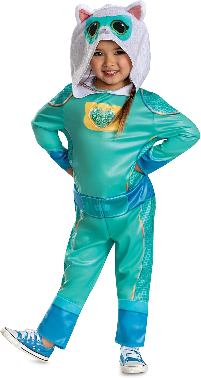 Disney Super Kitties Bitsy Costume for Kids, Official Super Kitties Costume Outfit with Headpiece L (4-6x)