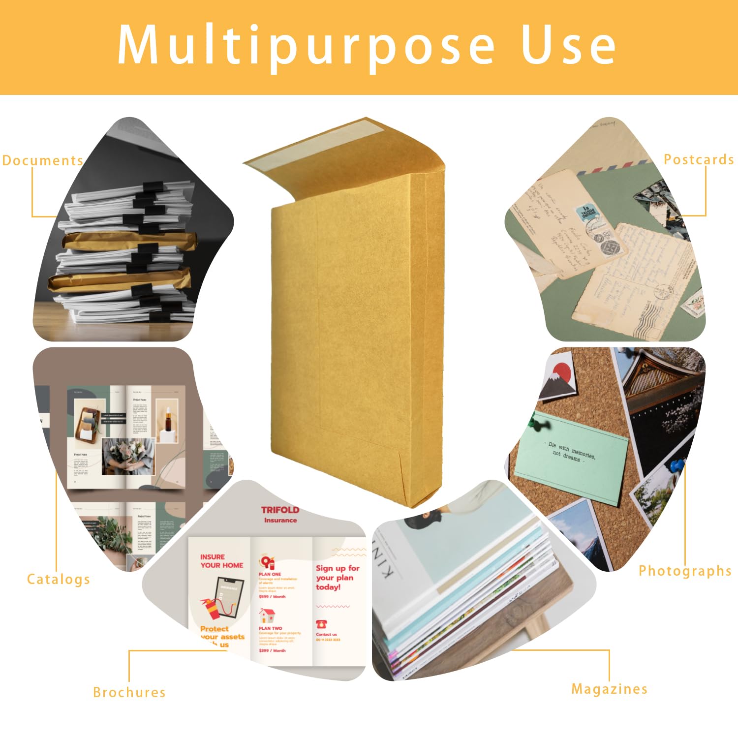 Sobres expandibles de 26 x 39.6 cm, sobres grandes de papel kraft para catálogo, para almacenamiento y organización de negocios, fotos, documentos (20 unidades)