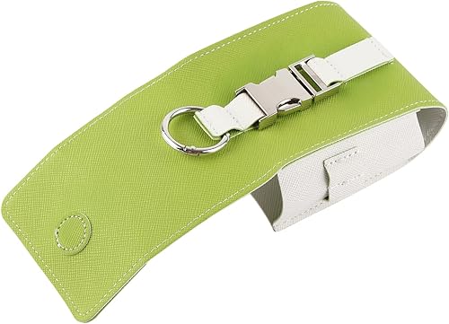 Miniatura 4 de VGEBY Funda para telémetro, impermeable, universal, bolsa de transporte con clip para cinturón, cierre de botón, verde y blanco