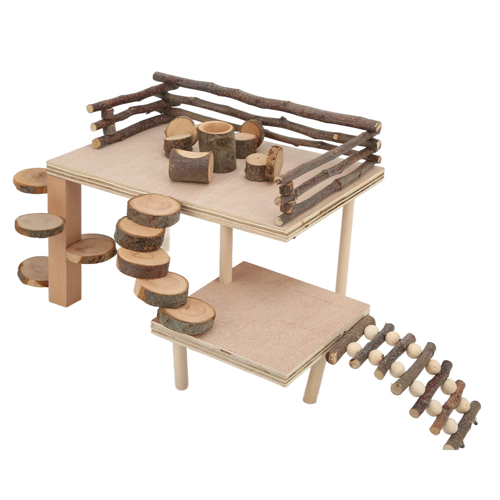 Set da gioco per criceti in legno naturale di arrampicata per criceti per piccoli animali domestici