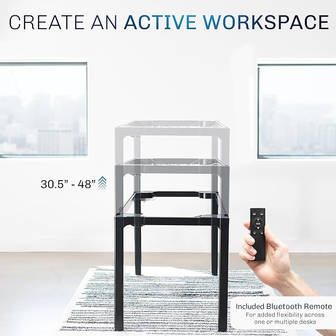 Marco de Escritorio Eléctrico VIVO 71x30 Pulgadas Negro miniatura 4