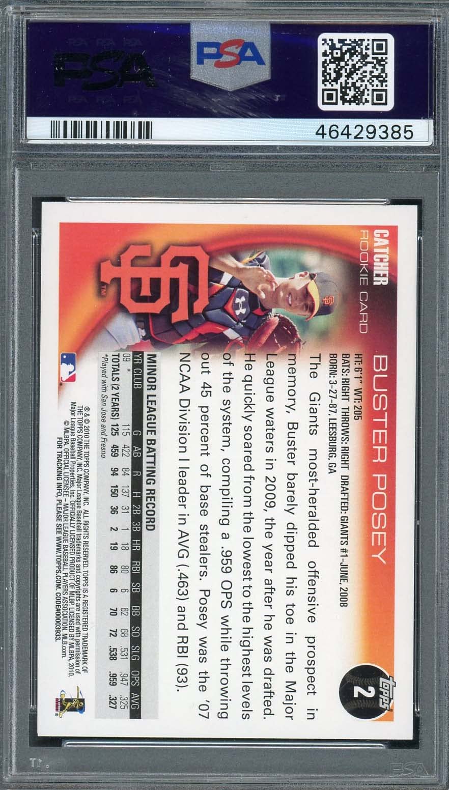 ゲームセンター・ゲームカード MLB  BUSTER POSEY ROOKIE AUTOGRAPH ゲームセンター・ゲームカード MLB BUSTER POSEY ROOKIE