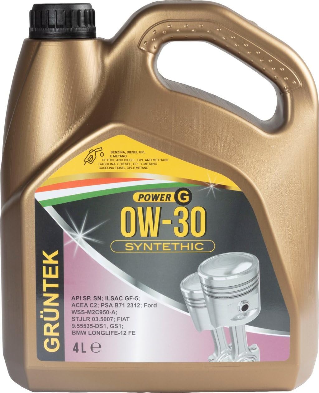 Huile moteur GRUNTEK 0W30 4L — Lubrifiant synthétique de haute qualité | Protection complète, performances optimales en toute saison