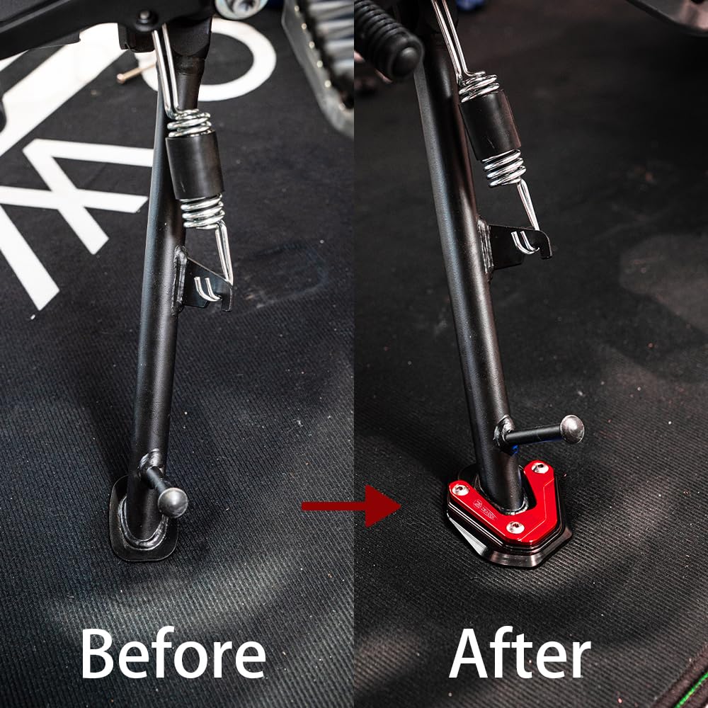 ZEXDDI Seitenständer Verlängerungsplatte Für VOGE DSX 525/625/900 - CNC Aluminium