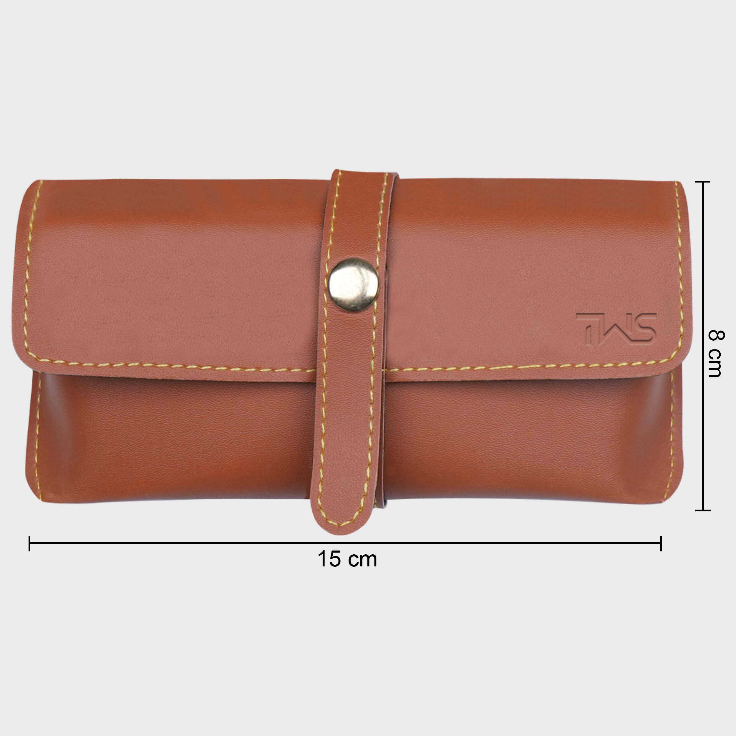 The Wallet Store Leather Eyewear Case for Men & Women Specs Cover - Tan