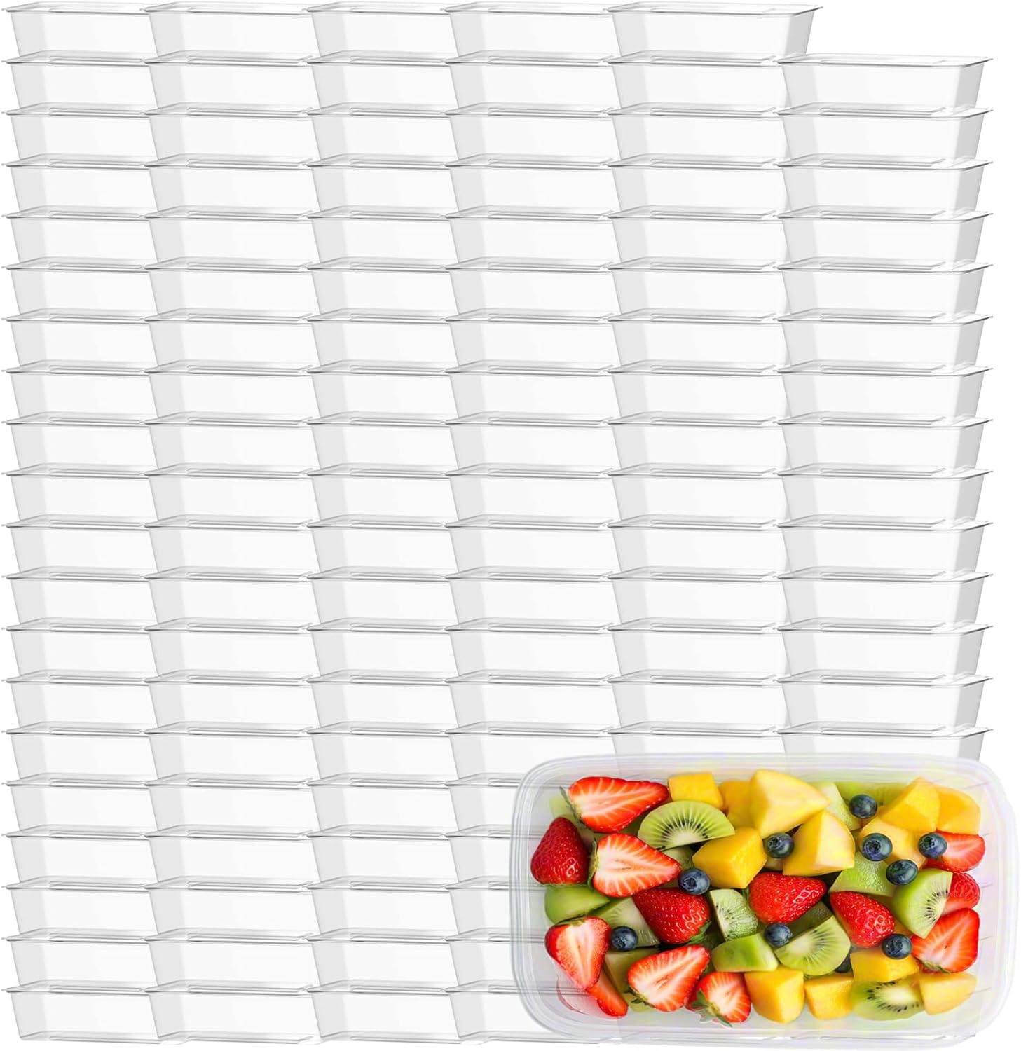 120 Pcs Plastic Meal Prep Containers with Lids 25 oz Clear Disposable Food Storage Containers Stackable Spill proof Box for Salad Snack Lunch Microwave Dishwasher and Freezer 120 Pcs Plastic Meal Prep Containers with Lids 25 oz Clear Disposable Food Storage Containers Stackable Spill proof Box for Salad Snack Lunch Microwave Dishwasher and Freezer