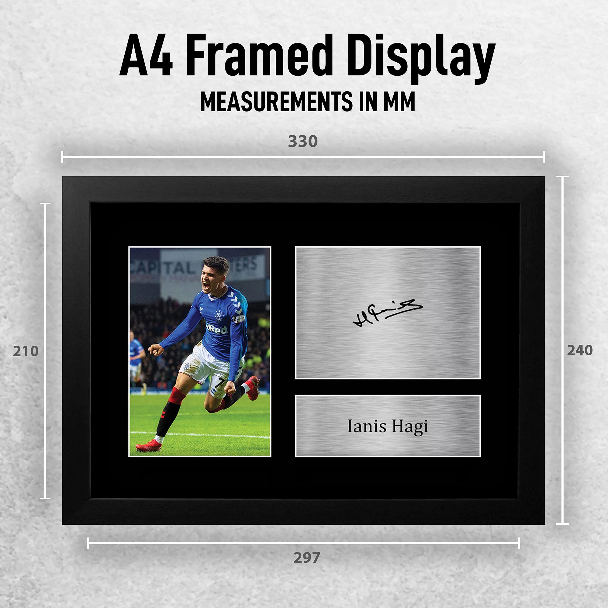 HWC Trading FR A4 Ianis Hagi Rangers Gifts Printed Signed Autograph Picture for Football Fans and Supporters - A4 Framed - Image 2