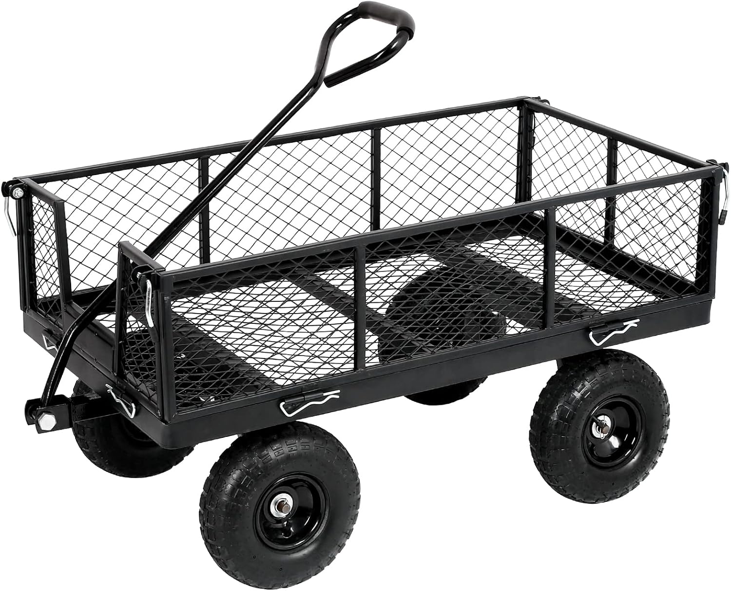 BILT HARD 880 Lbs Capacity Steel Yard Garden Cart, Heavy Duty Carts and