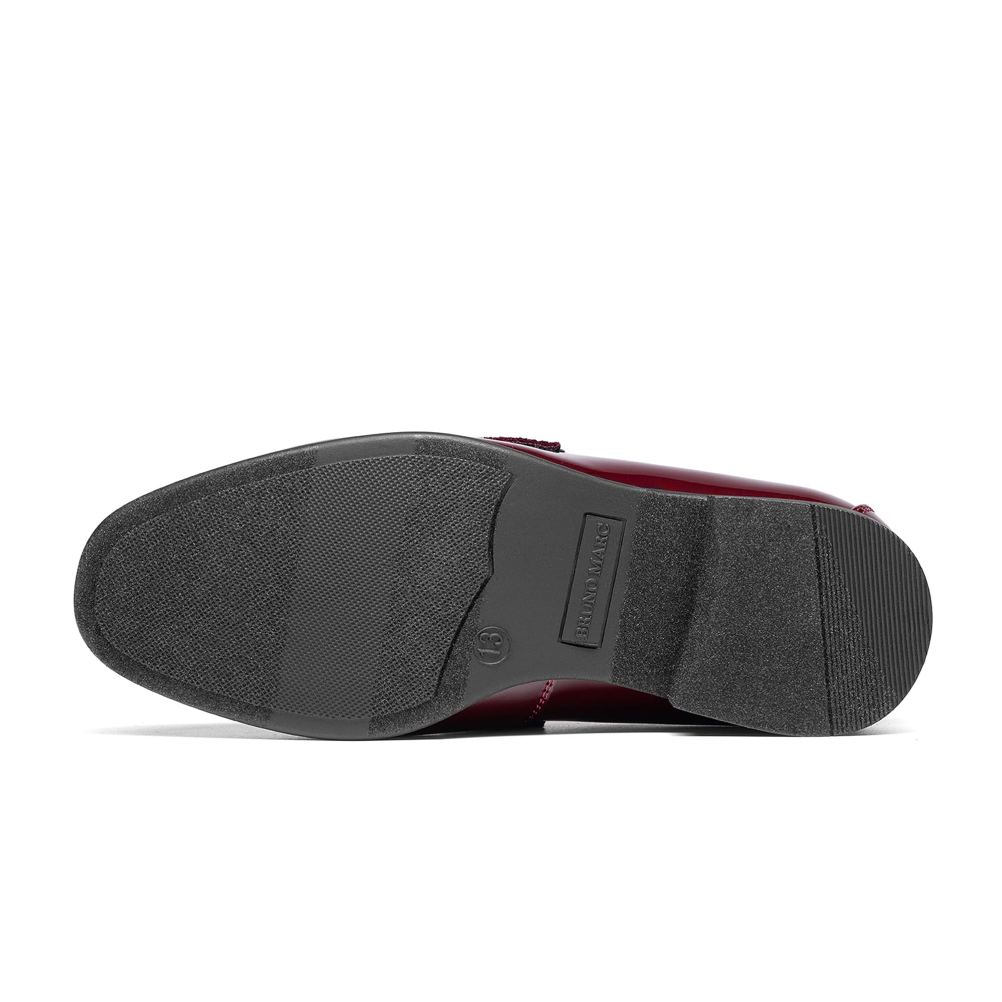 Bruno Marc Scarpe da bambino Mocassini Smoking | Slip-on classico in velluto verniciato, per matrimoni, lauree, chiesa, scuola, uso quotidiano