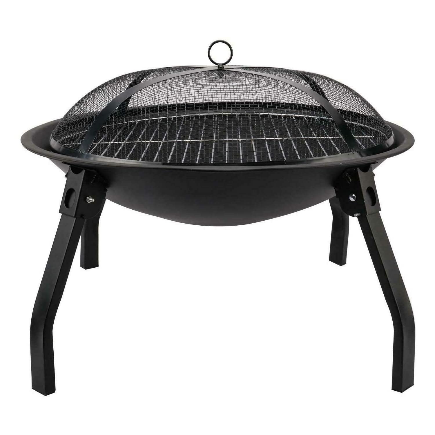 Okrągły duży stalowy palenisko składany ogród Patio Camping grzejnik palnik grill grill