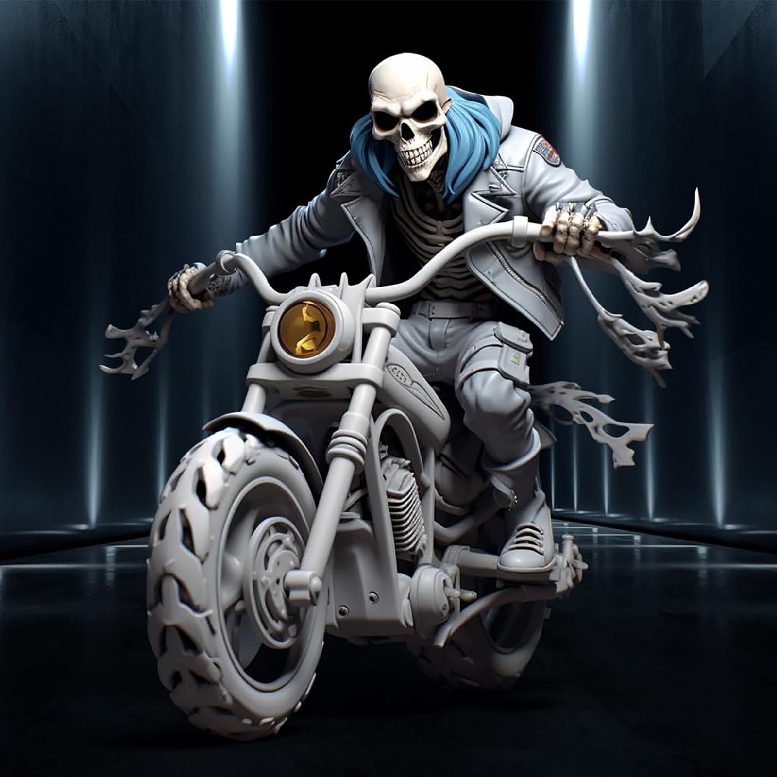 Cool Skeleton Figurines, Portable Ornaments Collectible Decorative For Halloween Party Desk Home