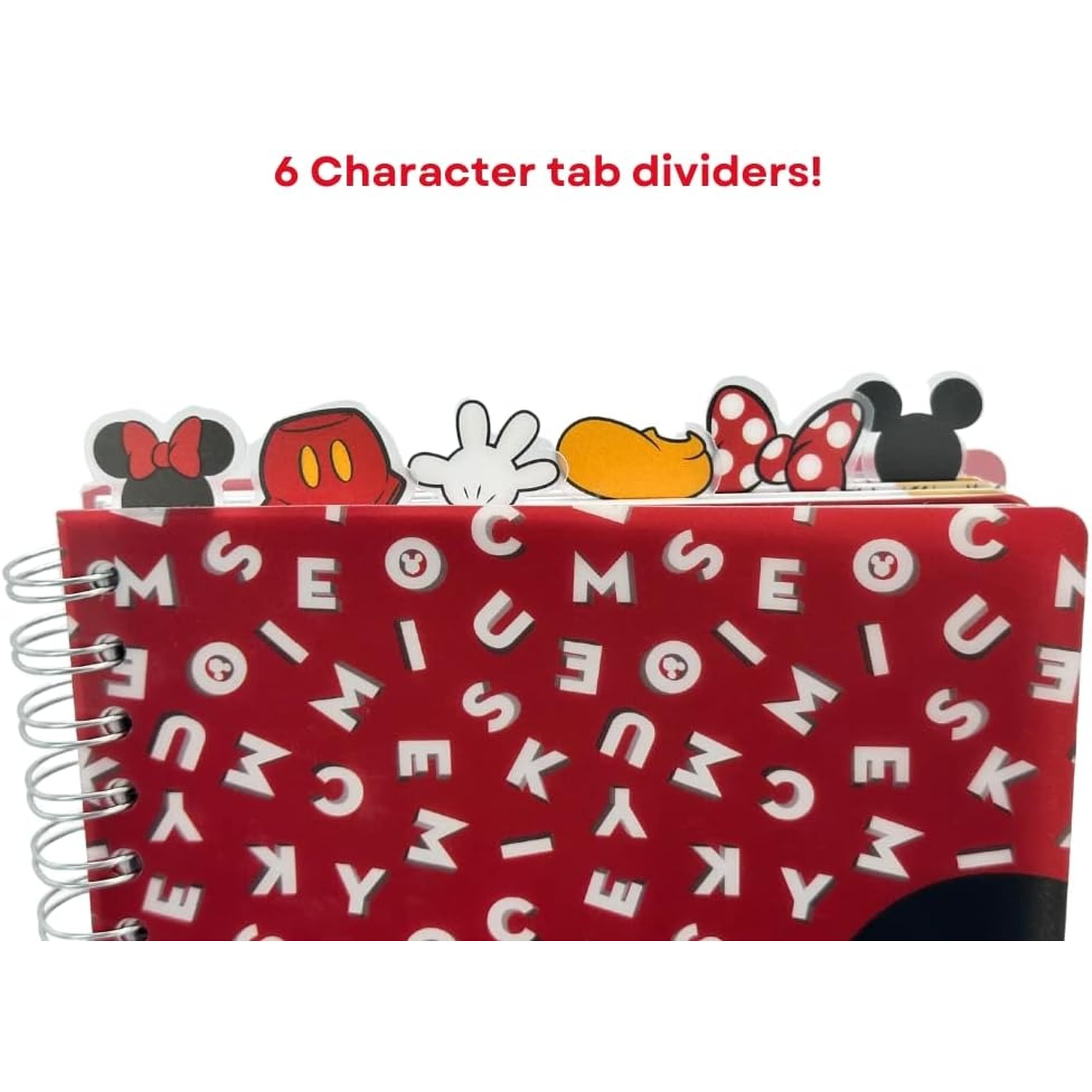Innovative Designs Disney dziennik Myszki Minnie i Myszki Miki, spirala oprawiona, 144 strony w linie, 20 x 18 cm, czerwony