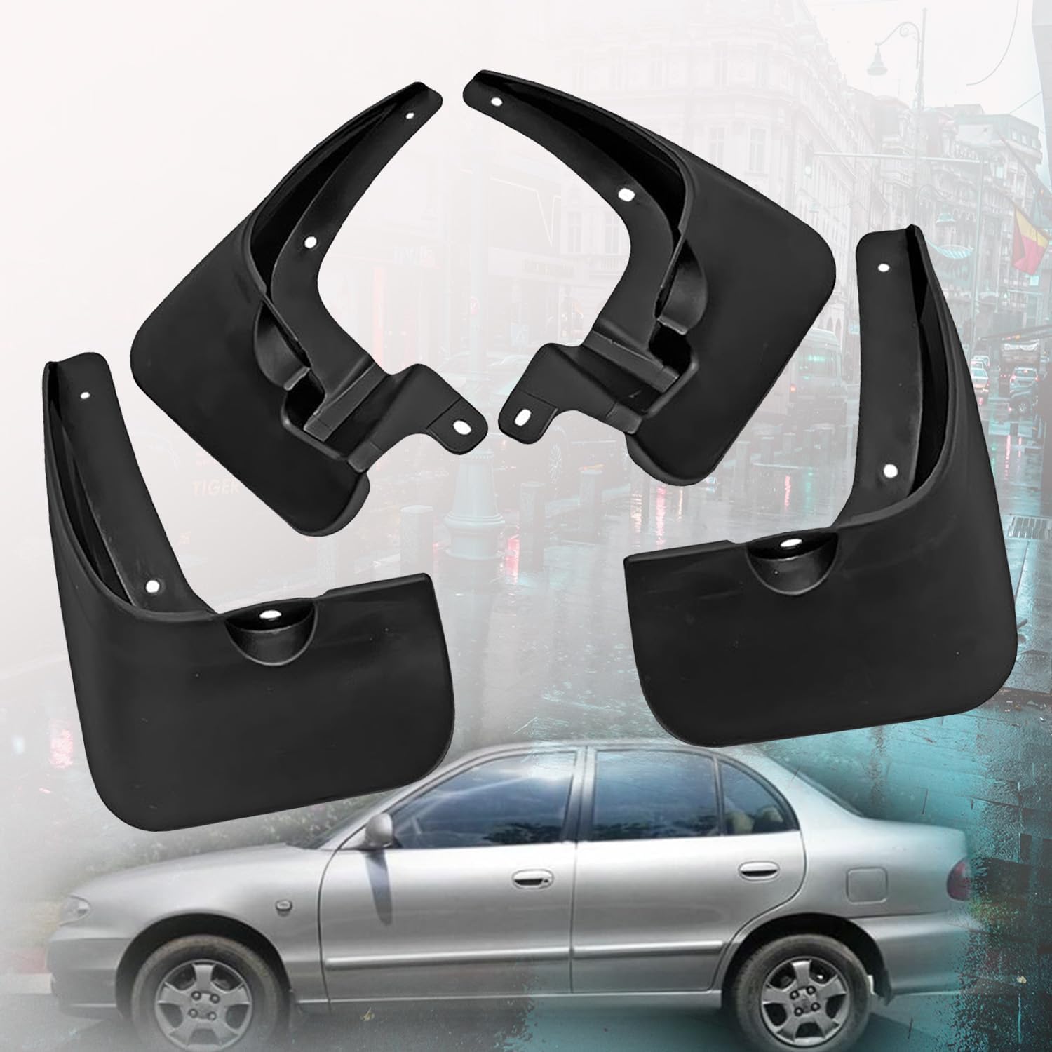 Guardabarros para KIA Rio 2006-2011 con fijación atornillada para evitar daños