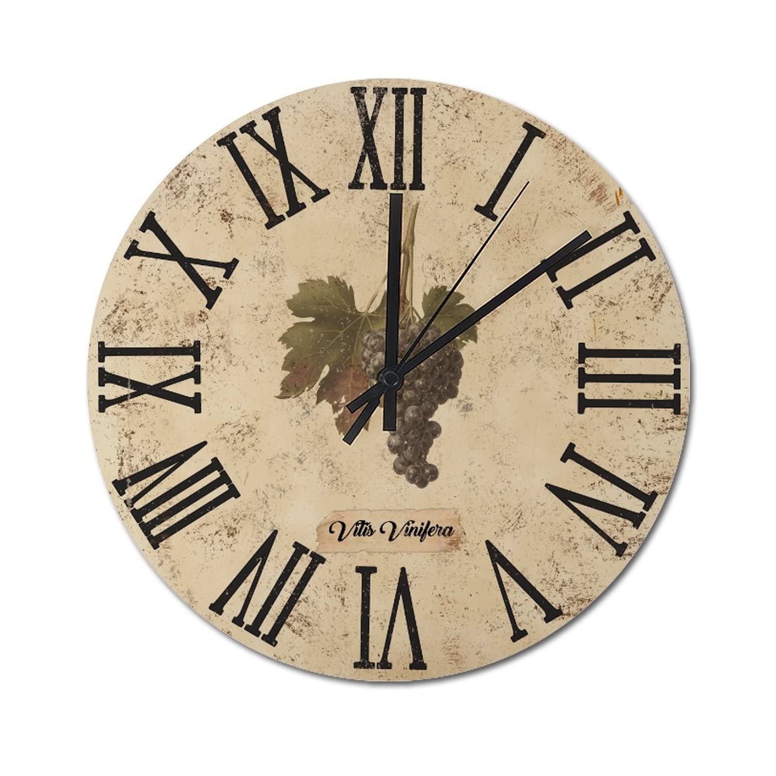 Horloge murale cuisine sur le thème du vin pour une déco vintage et rustique