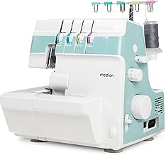 MEDION Overlock SO90 (electric, 90 watts, LED light, cut in one operation, many accessories, MD19169) turquoise