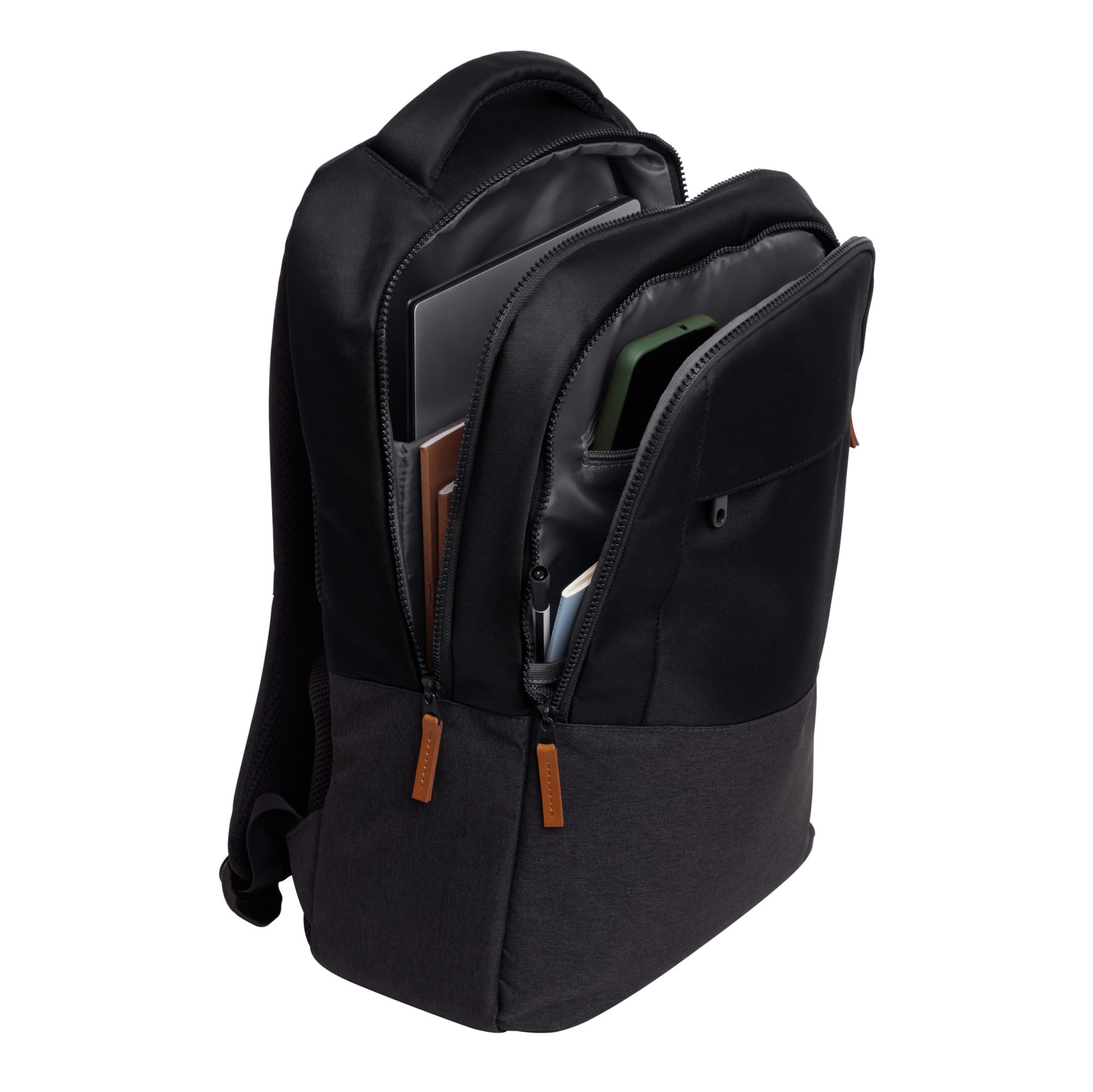 Trust Lisboa Sac à Dos pour Ordinateur Portable 16 Pouces, 23 Litres, Noir | avec Sangle pour Chariot, Plastique Recyclé, Backpack PC Voyage Homme Femme Collège Loisir Affaire Travail