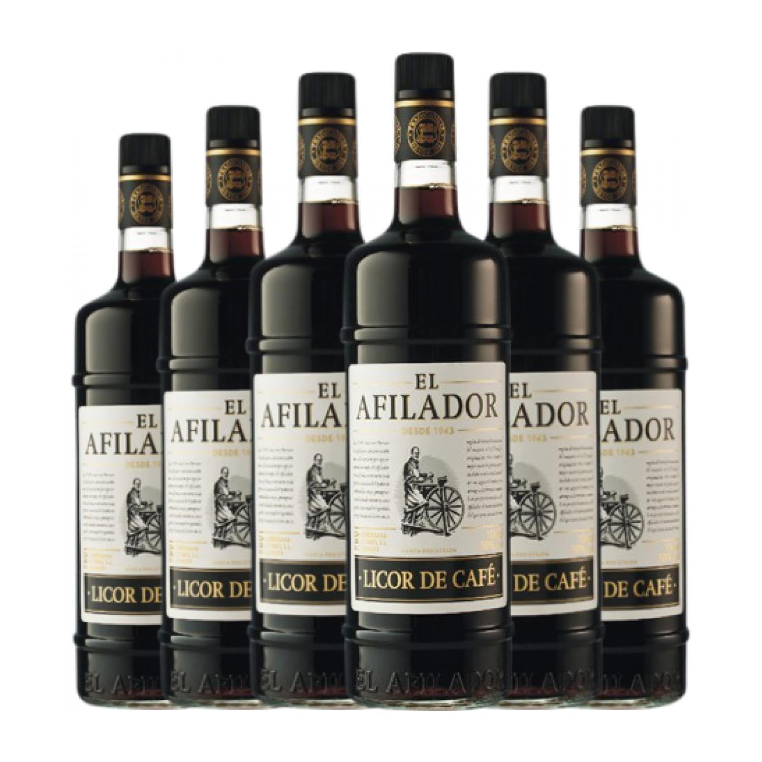 Orujo El Afilador El Afilador Licor de Café 70 cl (Caja de 6 Botellas de 70 cl)