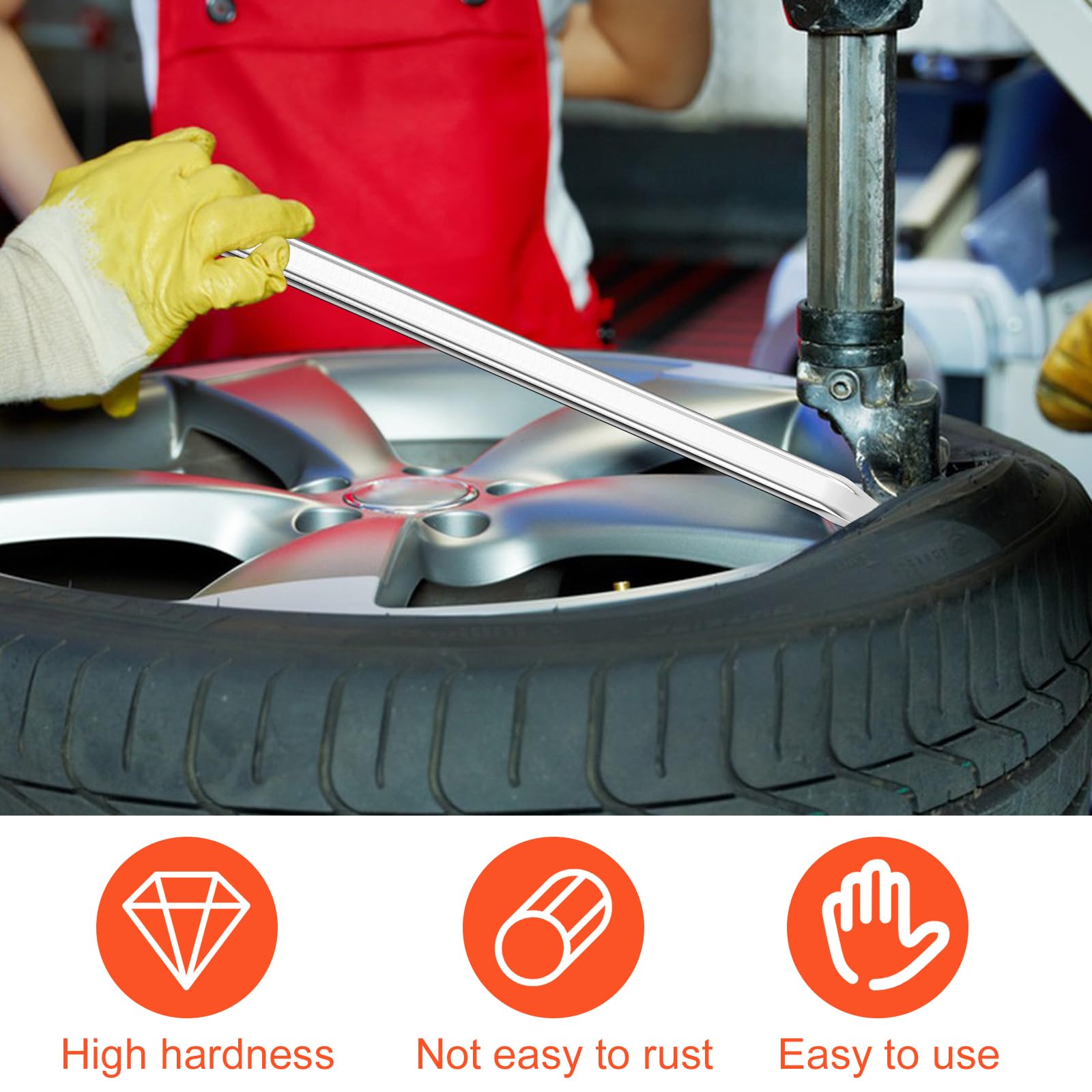Traxenta 3 Pezzi smontagomme Auto, 30cm leve smontagomme moto, Leva per smontaggio Pneumatici per Biciclette, Leva del Pneumatico per Officine Automobilistiche Professionali e Uso Domestico