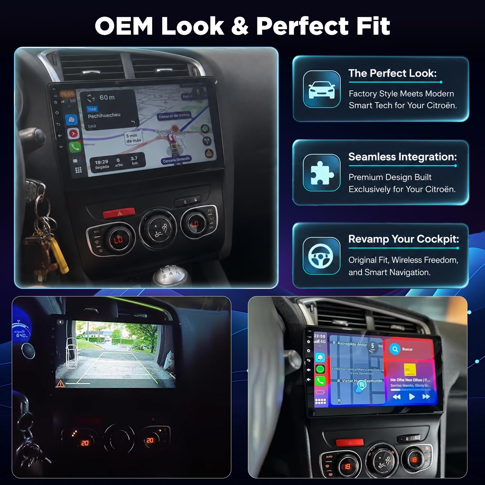 2+64GB Android Autoradio pour Citroën C4 II / DS4 / DS4 Crossback 2012-2018