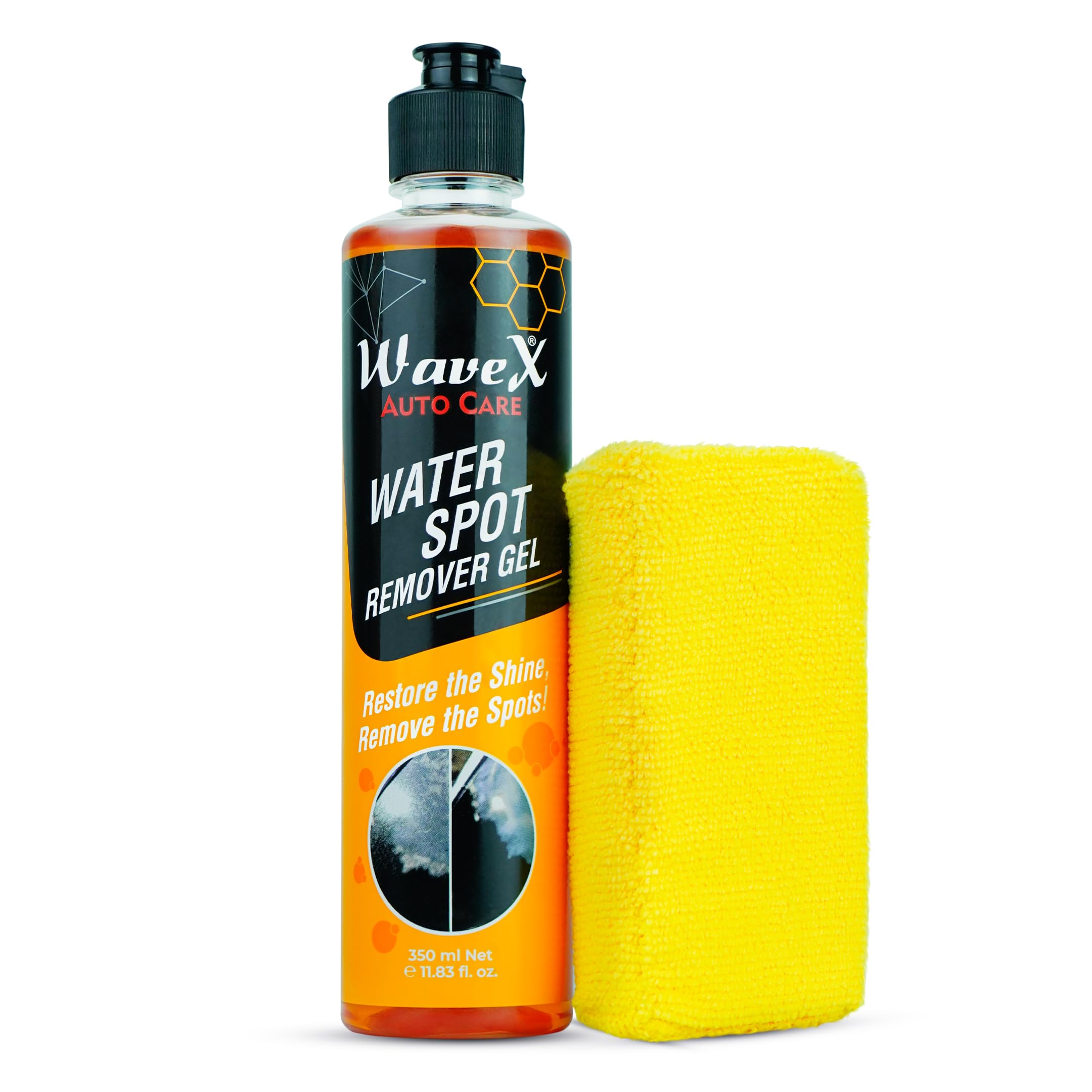 Wavex Water Spot Remover Gel combo with Applicator Pad – Hard Water Stain Remover for Paint and Glass Surfaces, Non-Abrasive Formula, Fast Results-image-48