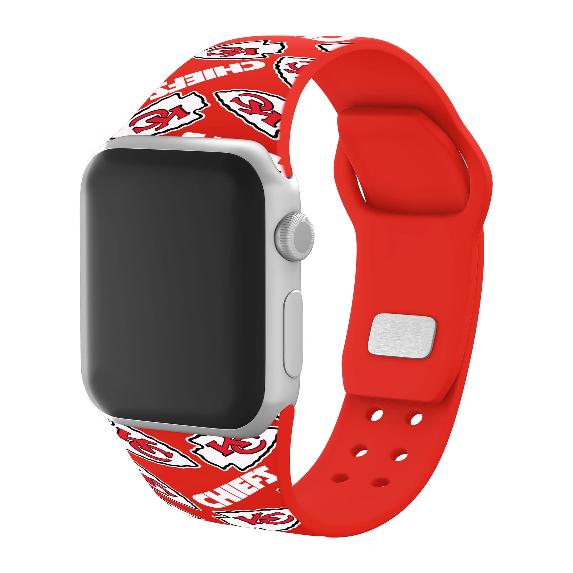 Game Time Kansas City Chiefs HD Watch Band Compatible with Apple Watch (42/44/45mm Short Random)