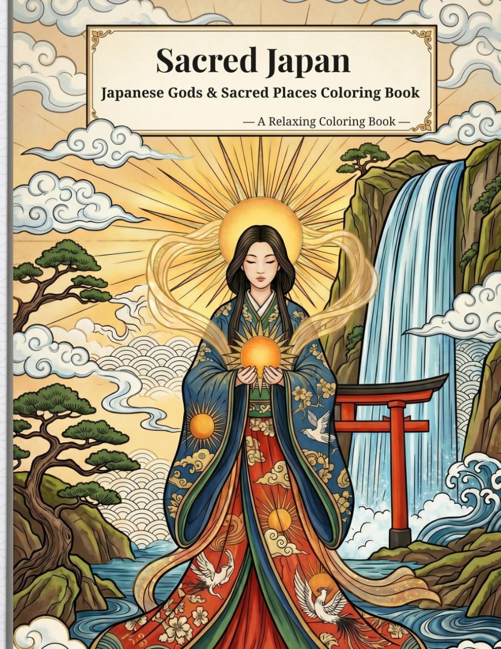 Sacred Japan: Japanese Gods & Sacred Places Coloring Book (Discover Japan Through Gods)