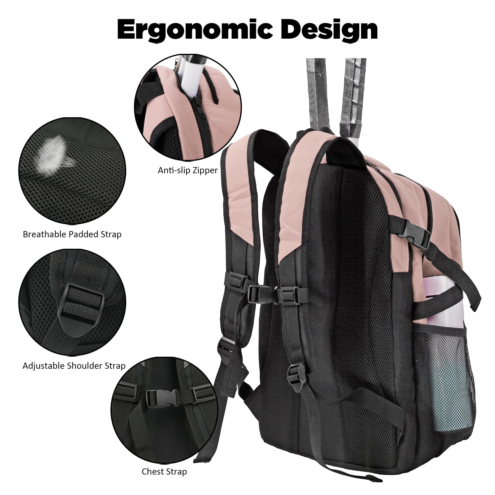 Snapklik.com : Tennis Bag - Large Tennis Racket Backpack For Men ...