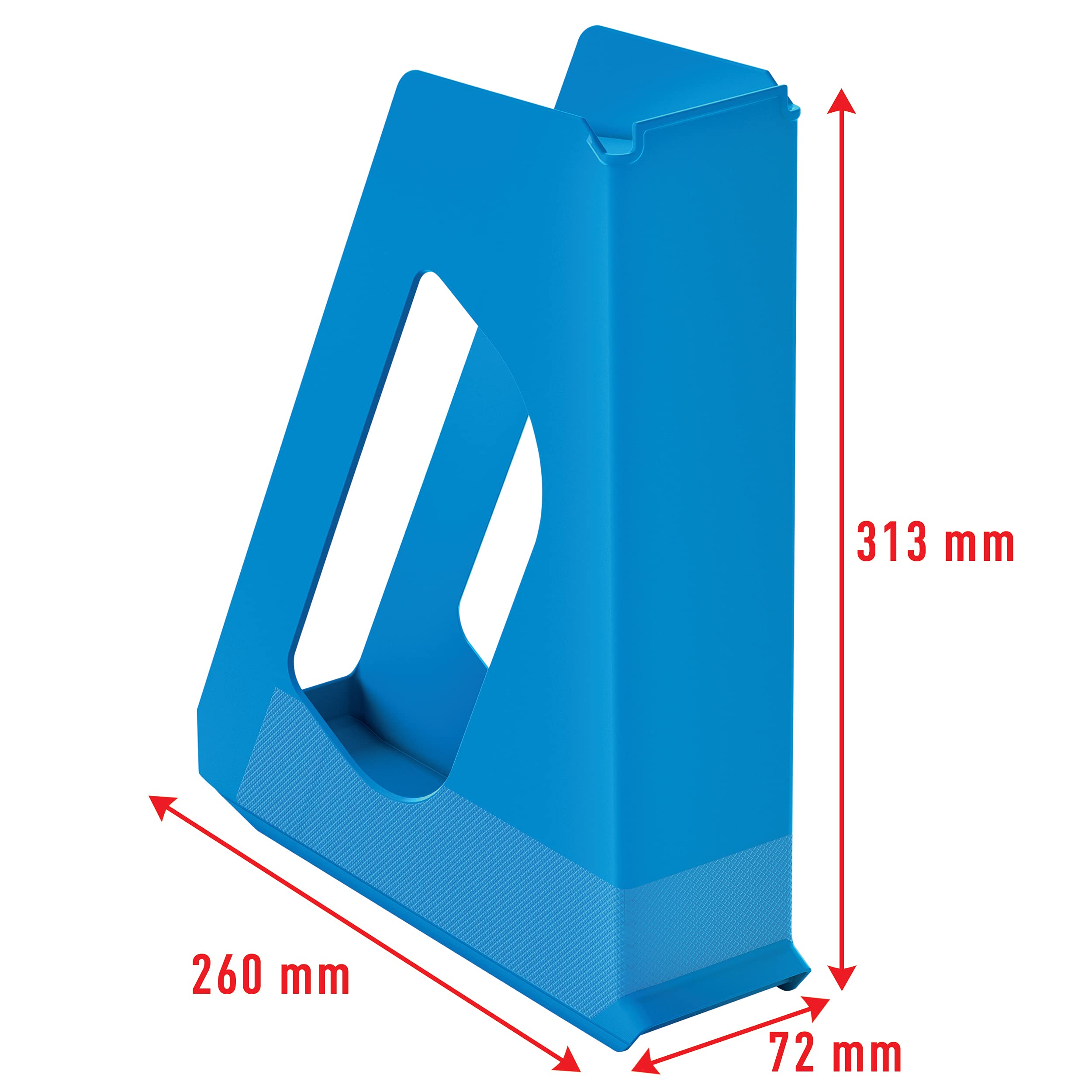 Esselte A4 Magazine File, Desktop Storage Organiser for Catalogues Brochures, Papers and Folders, Strong Plastic File - Image 3
