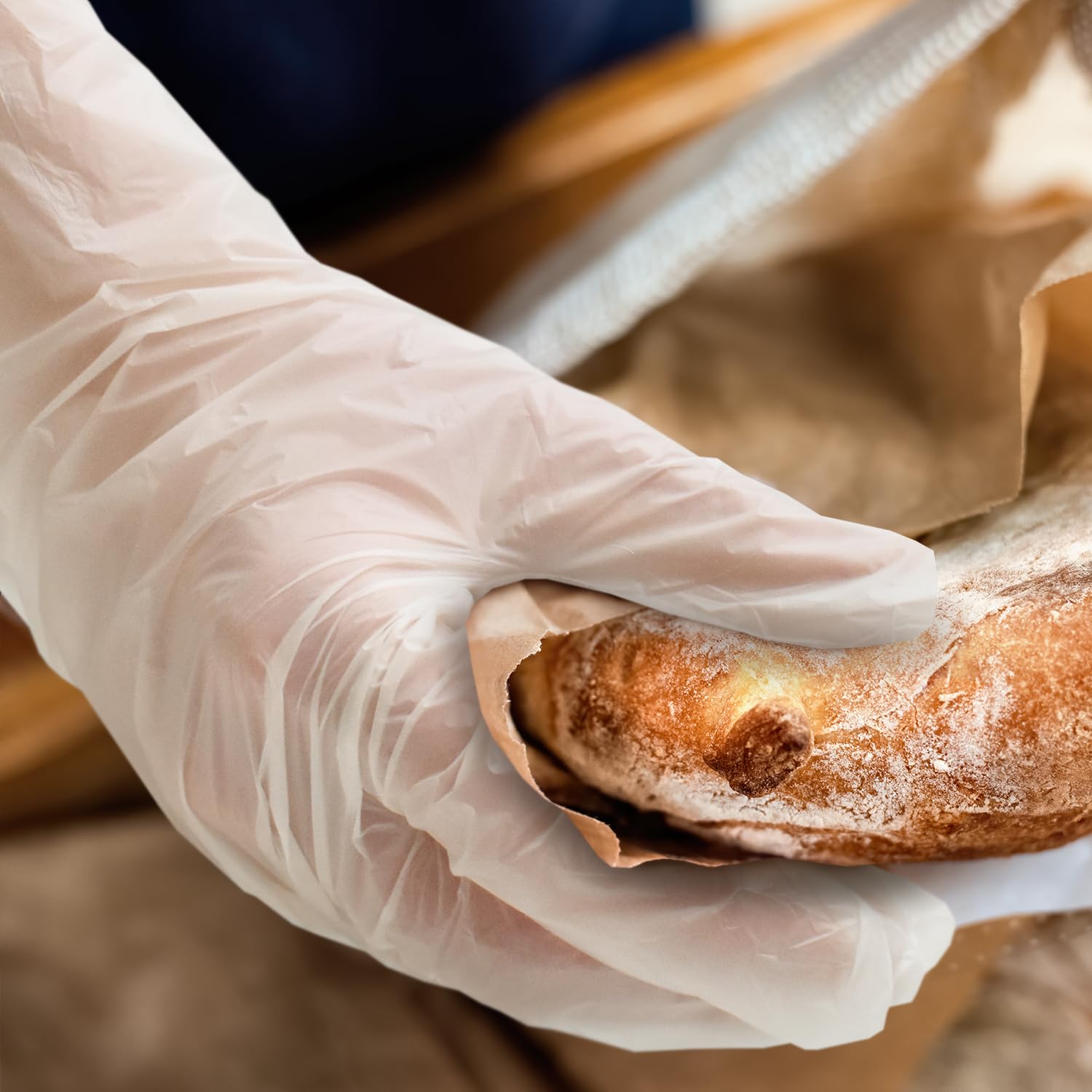 Joeji's Kitchen Jednorazowe rękawiczki S, jednorazowe, do kontaktu z żywnością, ekologiczne rękawiczki jednorazowe, bez lateksu, w 100% kompostowalne - małe