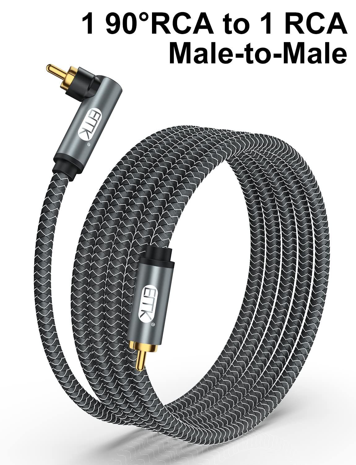 Cable De Subwoofer Emk: Cable Digital Dual Protegido Con Rca | Cuotas Sin Interés