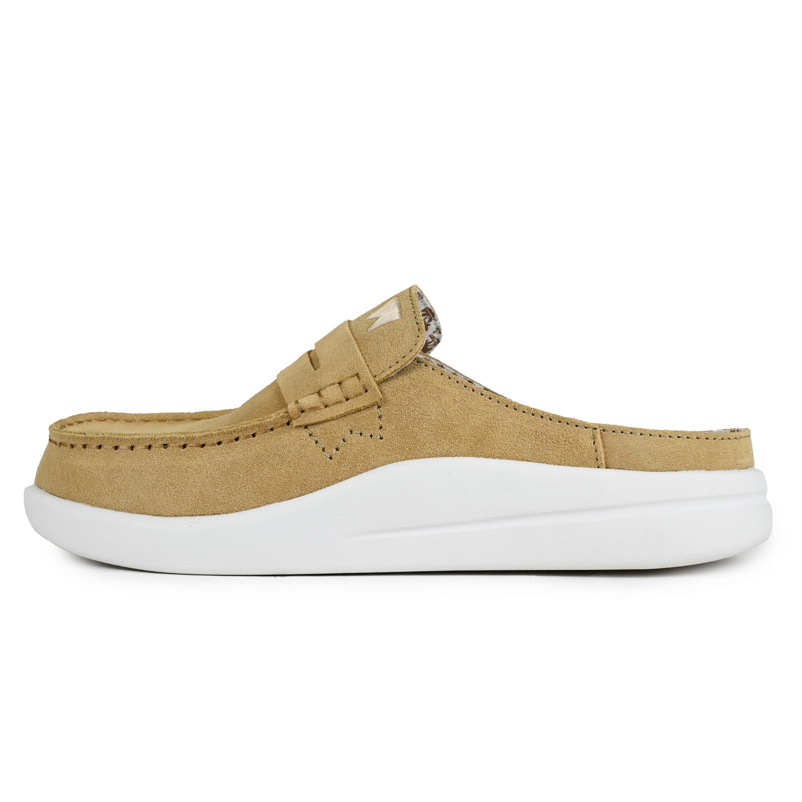 Kickback Frenchy para Mujer Penny Mule - Mocasin Slip On Women's Slider - Zapato Ligero de Ante - Plantilla de Piel Forrada de Espuma Confort - Zapatos Casuales de Verano