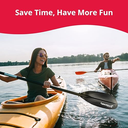 Miniatura 6 de SeaSense Xtreme 2 - Remo de kayak de 96 pulgadas, cuchillas de nailon reforzado con fibra de vidrio, construcción de 2 piezas, ideal para kayaks