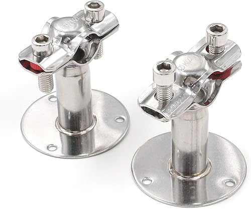 Antrader Abrazadera de soporte de tubo, soporte de tubo de montaje en pared de acero inoxidable, correas de tubo ajustables para tubo de 0.748 in de