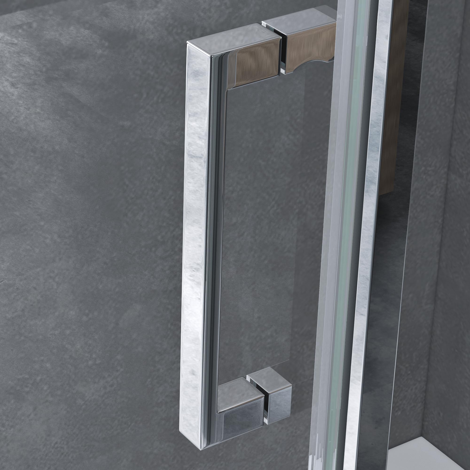 Mai & Mai Cabine de douche Paroi de douche 90x90x195cm Verre de Sécurité Trempé de 8mm avec Revêtement Nano Rav37-Plus