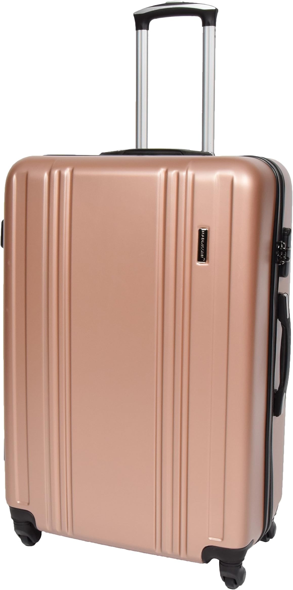 Durable 4 Wheel Suitcases Lightweight Hard Shell Luggage Built-in Lock Travel Bags HLG770 Rose Gold (Large 75x49x28cm/ 4.20KG)