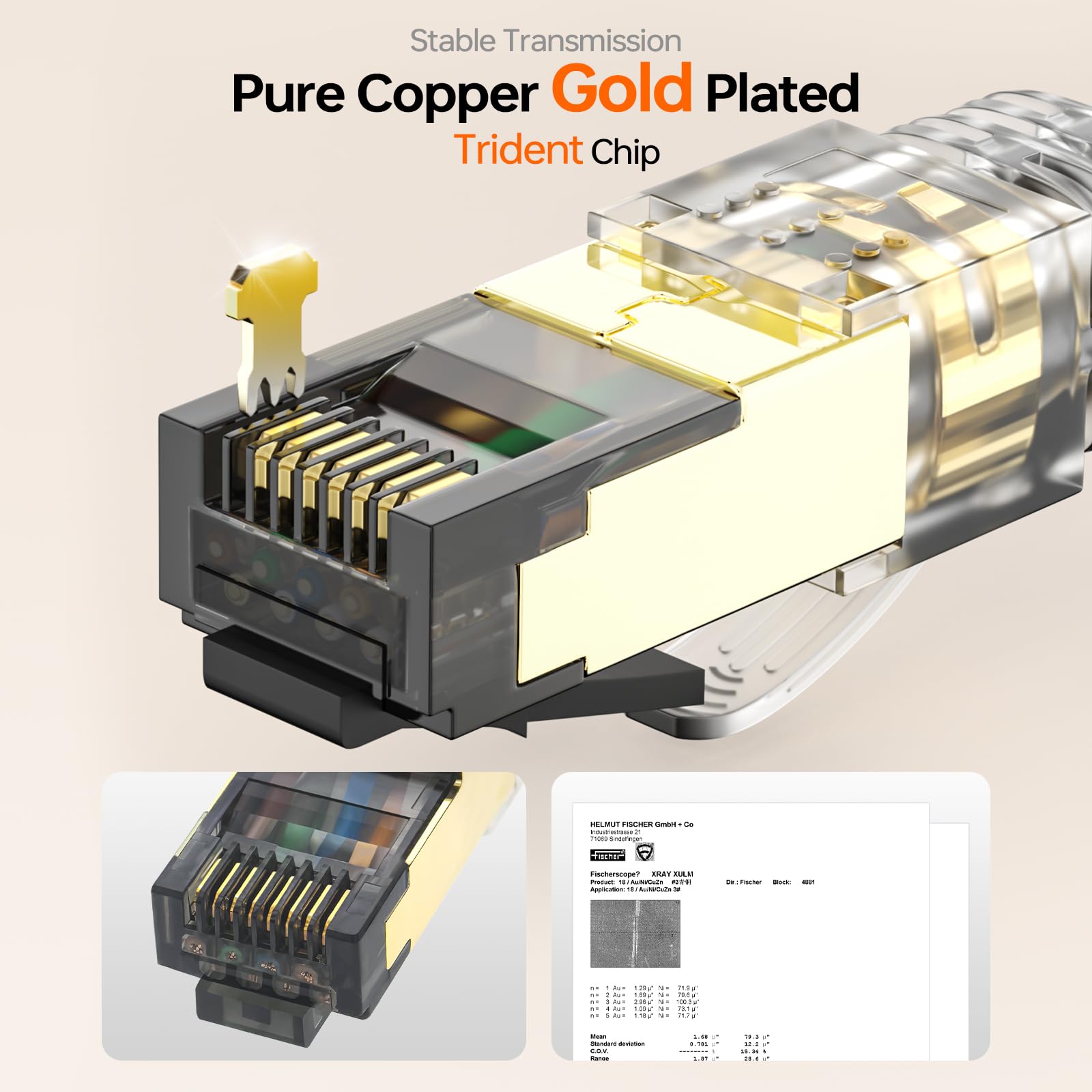 Cable Ethernet CAT8 resistente a la intemperie, resistente a los rayos UV, 40 Gbps, 2000 MHz, S/FTP, cable de Internet de alta velocidad con conector RJ45 chapado en oro para juegos