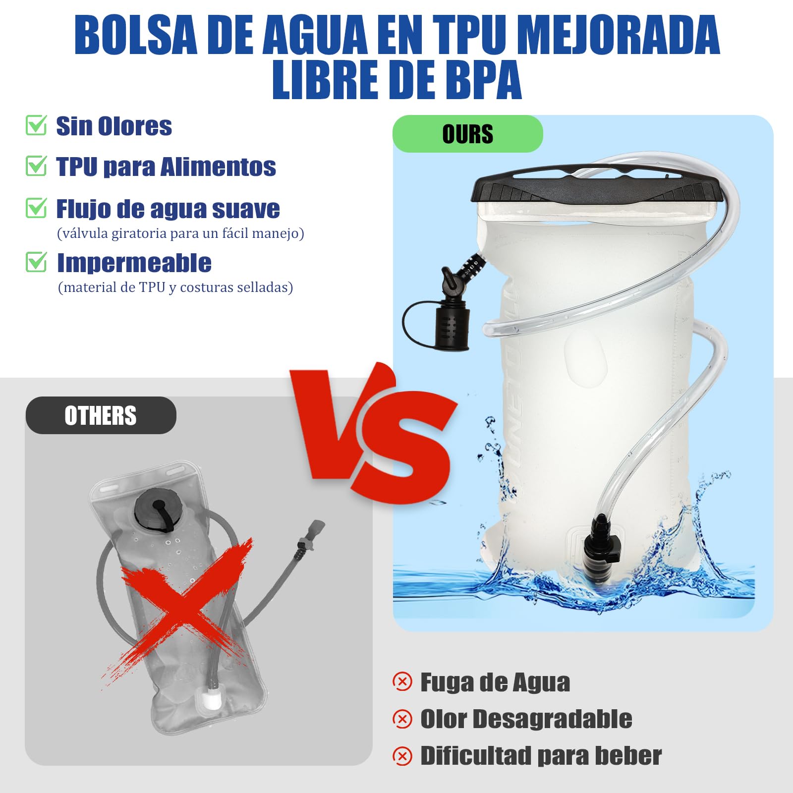 Chaleco Running Hombre Mujer, Running Vest, Ligero Chaleco para Correr, Mochila Hidratacion Trail Bolsilloso con Bolsa Agua 2L o Botella 500ml, Silbato y Reflectante para Ciclismo Senderismo