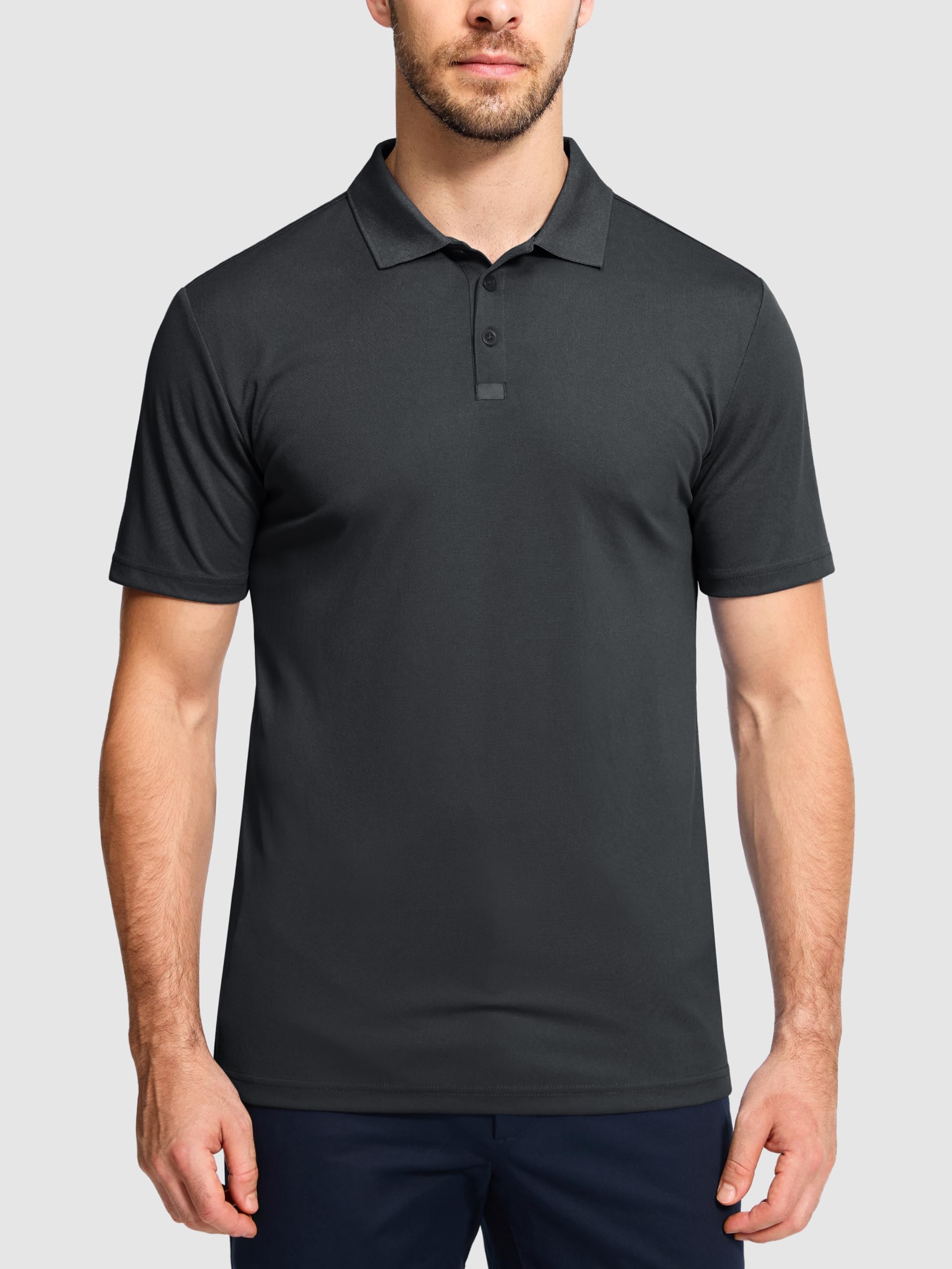 Pack de 3 polos de manga corta para hombre, transpirables, deportivos, ligeros, para golf, tenis, verano, secado rápido