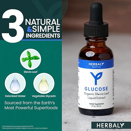 Miniatura 2 de Herbaly Glucose Organic Stevia Leaf Edulcorante – Mezcla rica en antioxidantes – Sistemas equilibrados y energía – Bienestar natural – Deliciosa