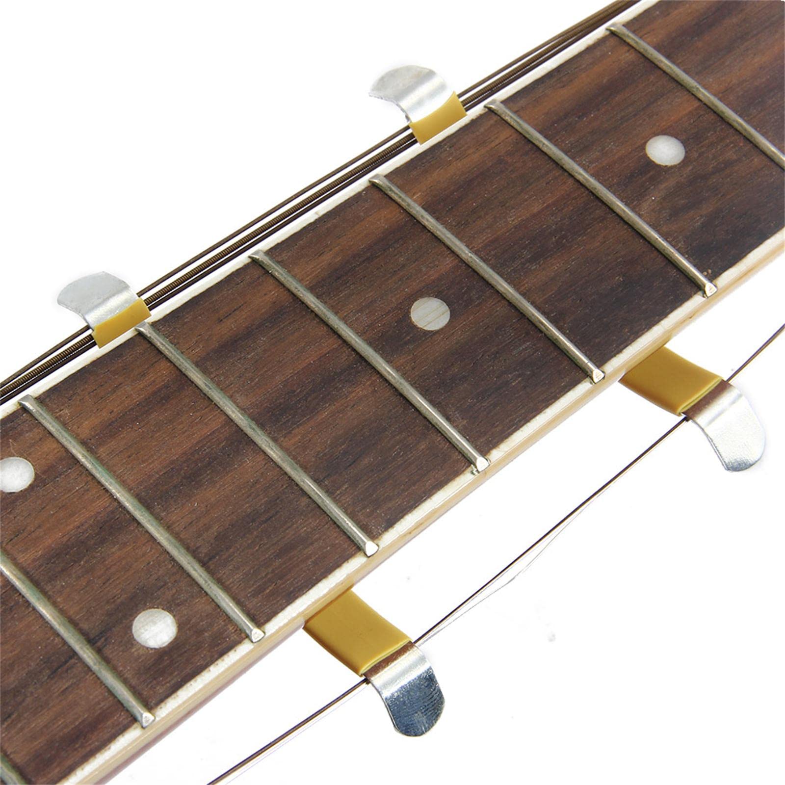 Kit di Strumenti per Liutaio per Chitarra 11PCS, Lima per Tasti, 2 Fret Tastiera Protettore, Fret Rocker, 4 Carta Vetrata, 2 Separatore di Corde, Trave Lvellamento per Chitarra Basso Banjo
