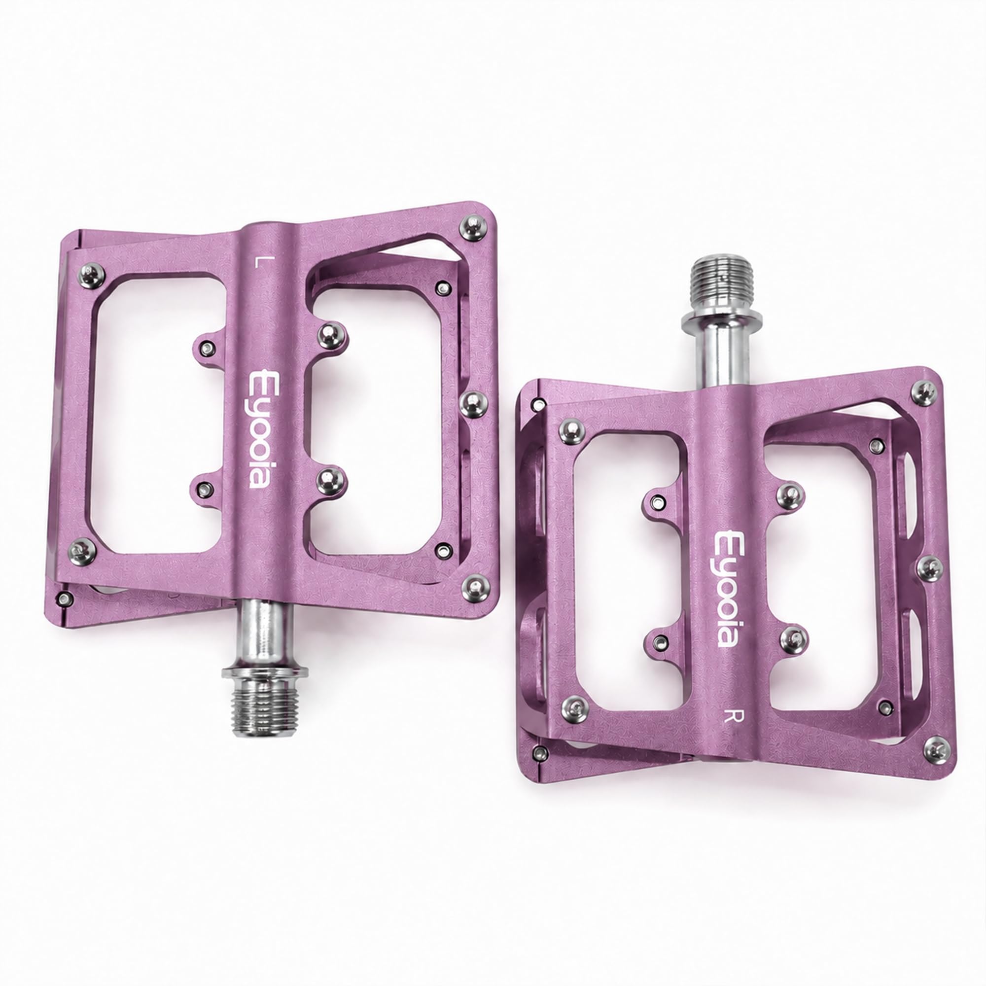 Mountain Bike Pedals, Aluminum Metal Bicycle Flat Pedals 9/16"