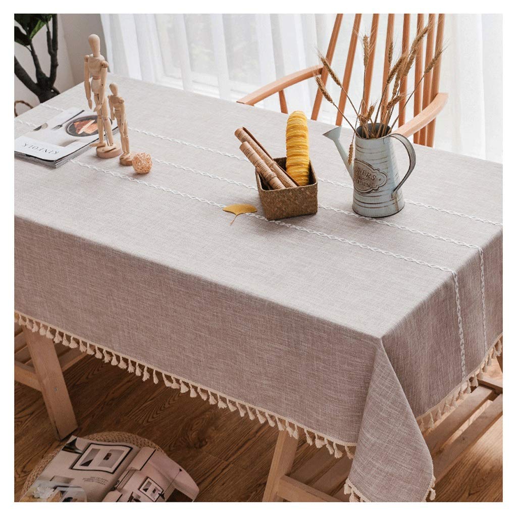Nappe rectangulaire en coton et lin 60x120 cm Star of Light pour table de dortoir