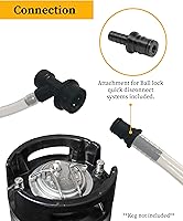 Vista 5 de Bar-King Kit de limpieza de línea de cerveza Kegerator de conexión rápida. Ahora limpia tus líneas de cerveza tan fácilmente como cambiar un barril.