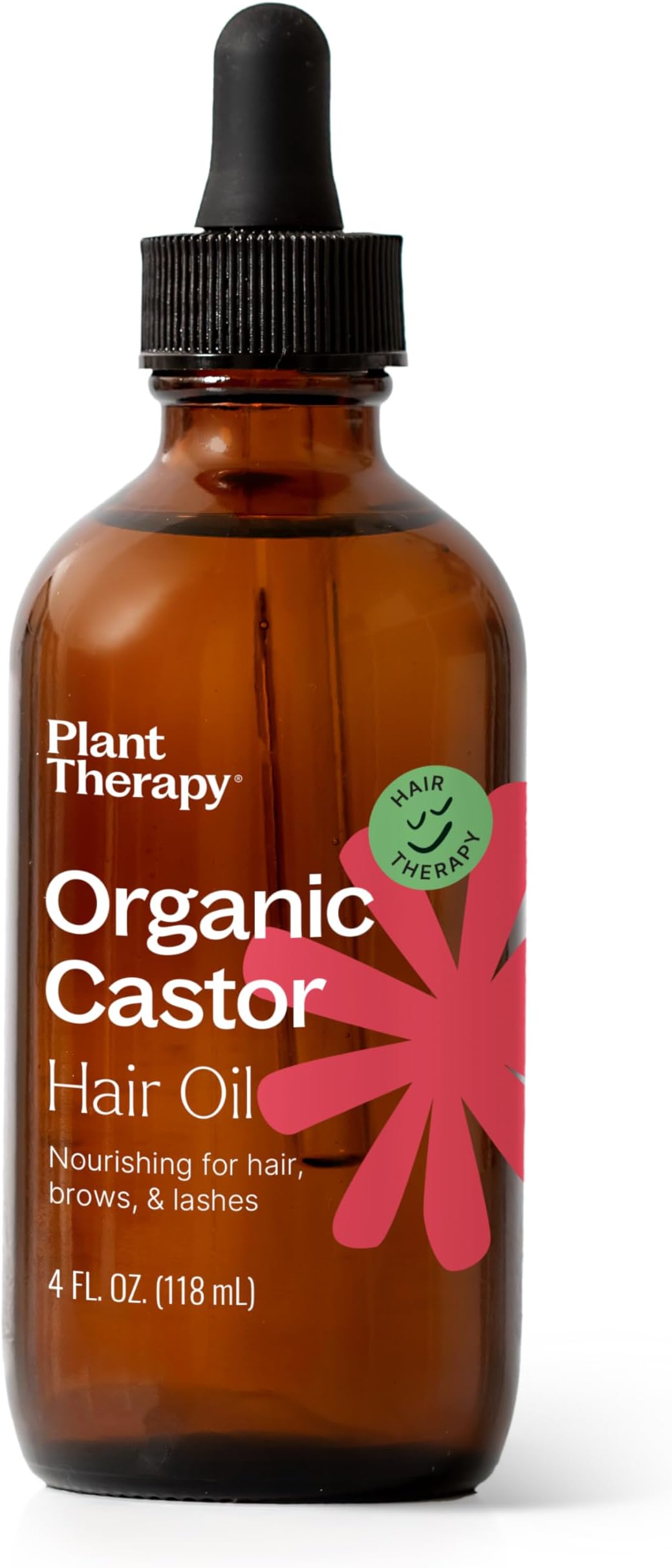 Organic Castor Oil 4oz - 100% Pure & Natural Grade for Nourishing Hair and Skin Treatment - Cold Pressed - USDA Certified - Hexane Free - Stimulates Hair Growth, Treats Dry Skin