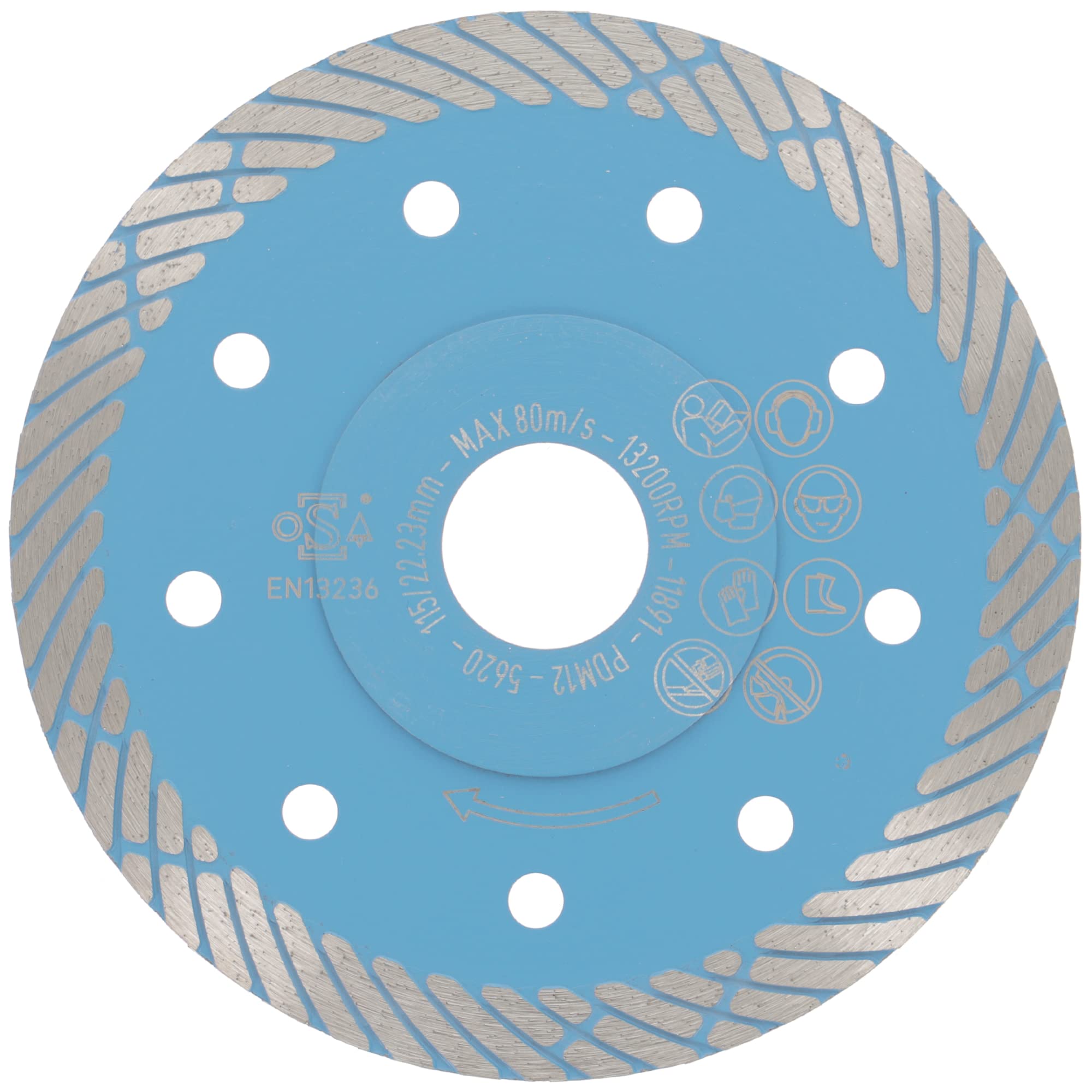 PRODIAMANT Disco de corte de diamante profesional premium F70 extra fino 115 mm x 22,2 mm, disco para baldosas de corte seco de hasta 3 cm