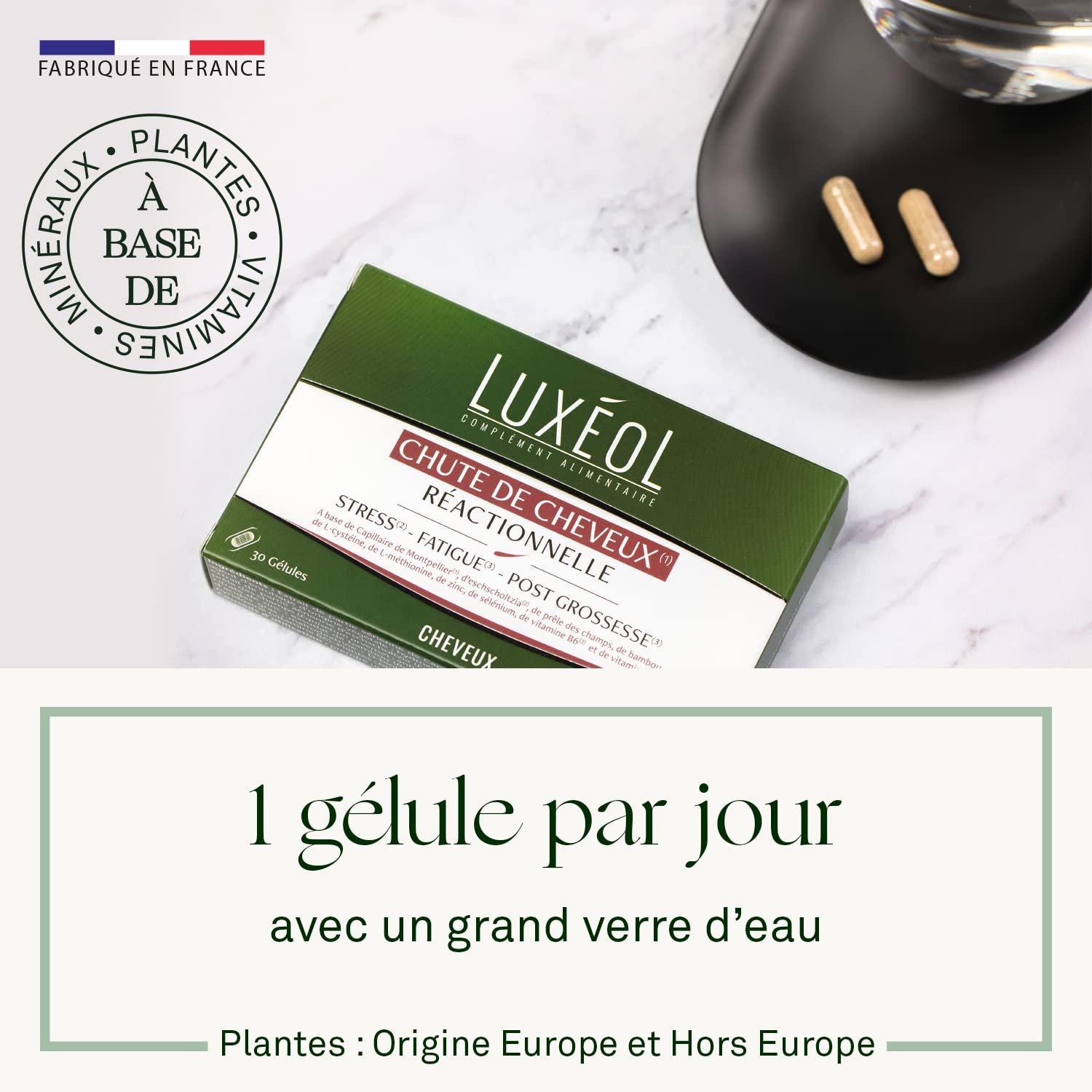 LUXÉOL - Chute De Cheveux Réactionnelle - Programme 1 mois