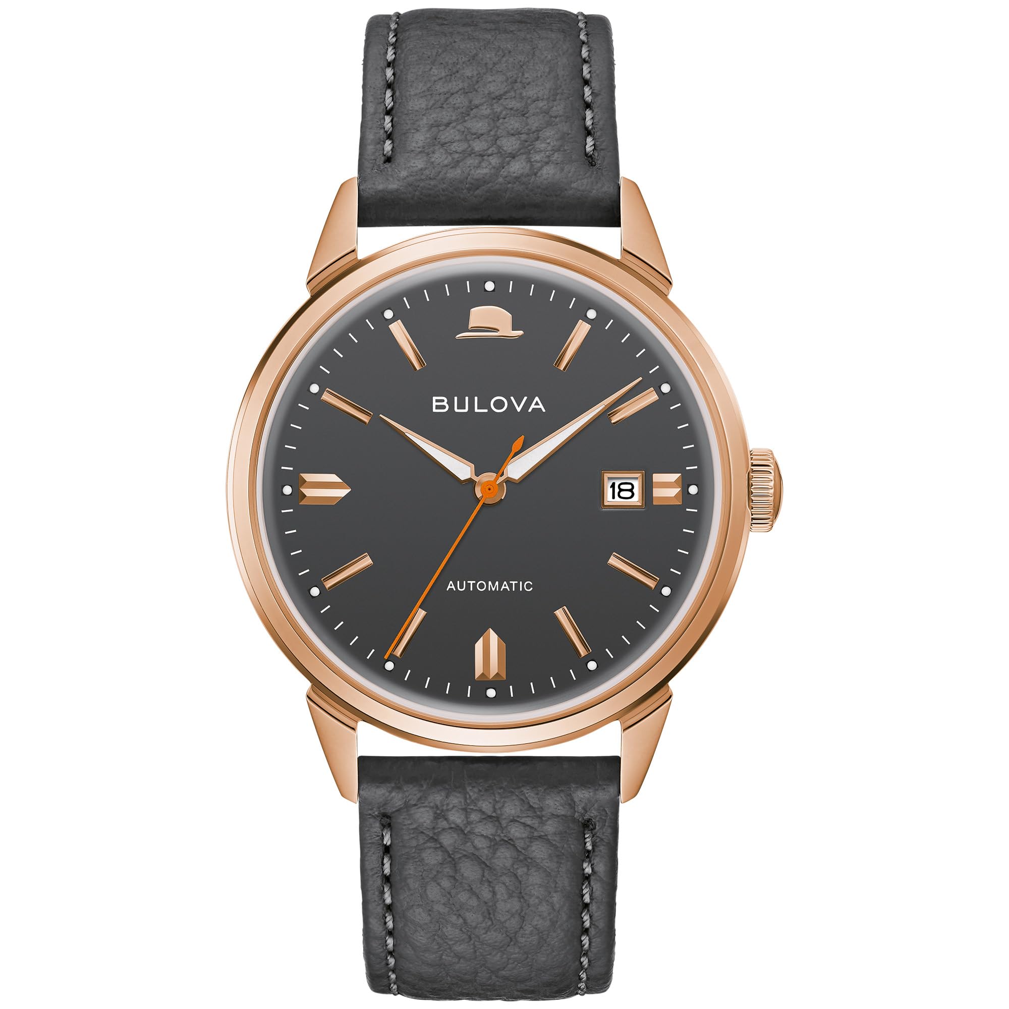 Bulova Men's Frank Sinatra 'Summer Wind' 3-Hand Date Automatic with Textured Leather Strap